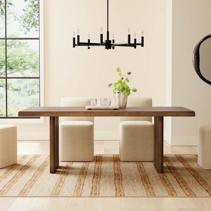 Joss & Main Quince 80" Solid Wood Dining Table & Reviews | Joss & Main